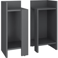 Nachttisch Lenar, Anthrazit, 27 x 60 cm 2er-Set, Vicco von Vicco
