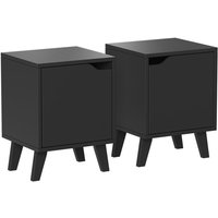 Nachttisch Malu, Schwarz, 2er Set, Vicco von Vicco