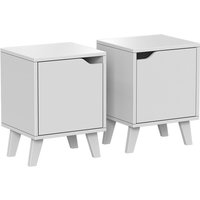 Nachttisch Malu, Weiß, 2er Set, Vicco von Vicco