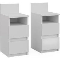 Nachttisch Monty, Weiß, 25 x 59.1 cm 2er Set, Vicco Nachttisch Monty, Weiß, 25 x 59.1 cm 2er Set, Vicco von Vicco