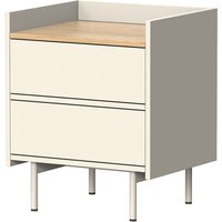 Nachttisch Velina, Creme, 48 x 58 cm mit 2 Schubladen, Vicco Nachttisch Velina, Creme, 48 x 58 cm mit 2 Schubladen, Vicco von Vicco