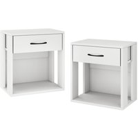 Nachttisch Virela, Weiß, 39 x 41 cm 2er Set Vicco von Vicco