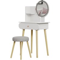 Schminktisch Edda, Weiß, 60 cm mit LED-Spiegel und Hocker Vicco Schminktisch Edda, Weiß, 60 cm mit LED-Spiegel und Hocker Vicco von Vicco