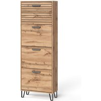 Schuhkipper Amber, Eiche Wotan, 60 x 168 cm mit 4 Fächern, Vicco Schuhkipper Amber, Eiche Wotan, 60 x 168 cm mit 4 Fächern, Vicco von Vicco