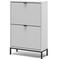 Schuhkipper Eliza, Weiß, 60 x 92 cm mit 2 Klappschubladen, Vicco von Vicco