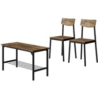 Vicco - Sitzbank und Stuhl Fyrk, Schwarz/Eiche rustikal, 85 x 46 cm 3 Teile Vicco - Sitzbank und Stuhl Fyrk, Schwarz/Eiche rustikal, 85 x 46 cm 3 Teile von Vicco