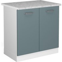 Vicco - Spülenunterschrank R-Line, Blau-Grau, 80 cm mit Türen, mit Arbeitsplatte Vicco - Spülenunterschrank R-Line, Blau-Grau, 80 cm mit Türen, mit Arbeitsplatte von Vicco