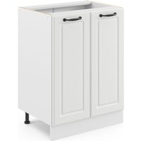 Küchenunterschrank R-Line, Weiß Landhaus, 60 cm ohne Arbeitsplatte Vicco von Vicco