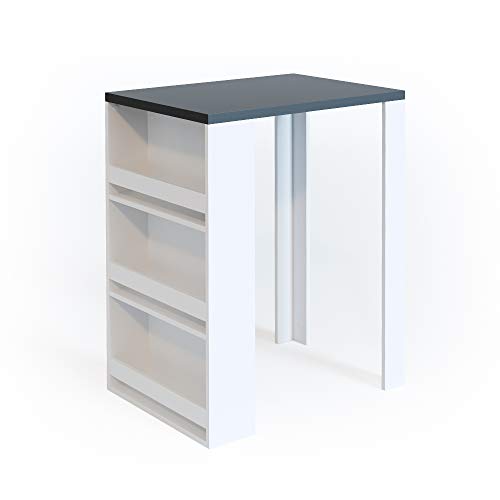 Vicco Bartisch, Bartresen für Esszimmer, Weiß/Anthrazit, 57 x 80 cm von Vicco