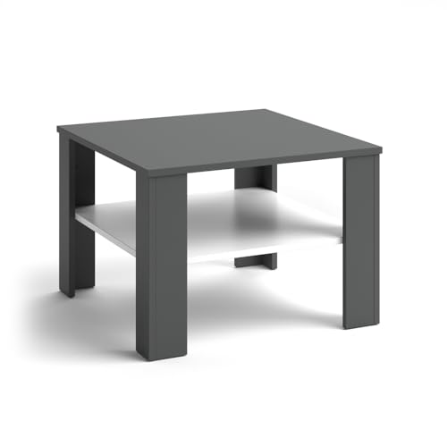 Vicco Couchtisch Homer, Anthrazit/Weiß, 60 x 60 cm von Vicco