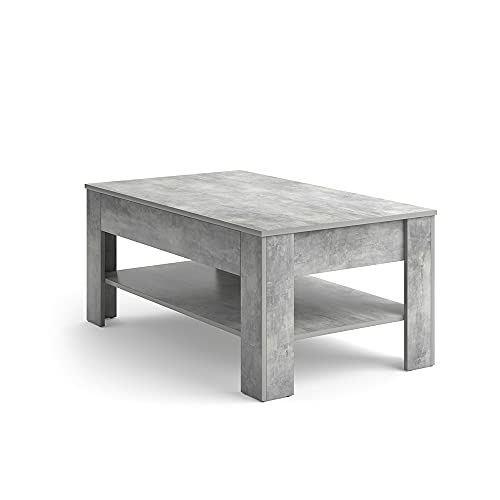 Vicco Couchtisch Milan, Beton, 110 x 48 cm von Vicco