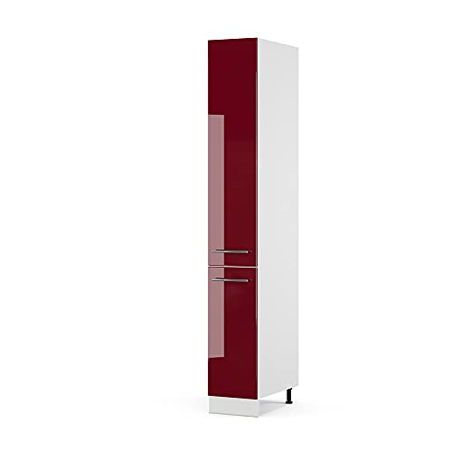 Vicco Apothekerschrank Fame-Line, Medizinschrank für die Küche, Bordeaux Hochglanz/Weiß, 30 cm von Vicco