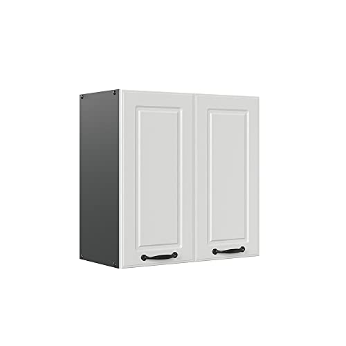 Vicco Hängeschrank R-Line, hängender Küchenschrank, Weiß Landhaus/Anthrazit, 60 cm von Vicco
