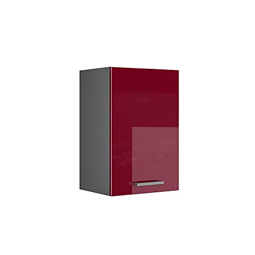 Vicco Hängeschrank R-Line, Bordeaux Hochglanz/Anthrazit, 40 cm von Vicco