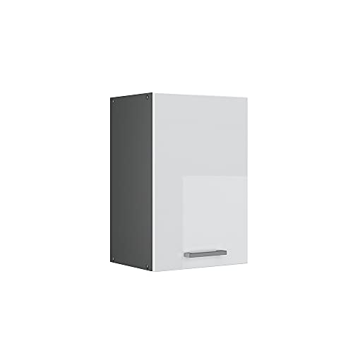 Vicco Hängeschrank R-Line, hängender Küchenschrank, Weiß Hochglanz/Anthrazit, 40 cm von Vicco
