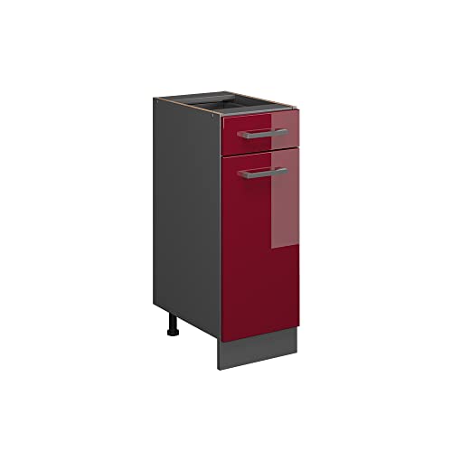 Vicco Küchenunterschrank R-Line, Bordeaux Hochglanz/Anthrazit, 30 cm ohne Arbeitsplatte Vicco Küchenunterschrank R-Line, Bordeaux Hochglanz/Anthrazit, 30 cm ohne Arbeitsplatte von Vicco