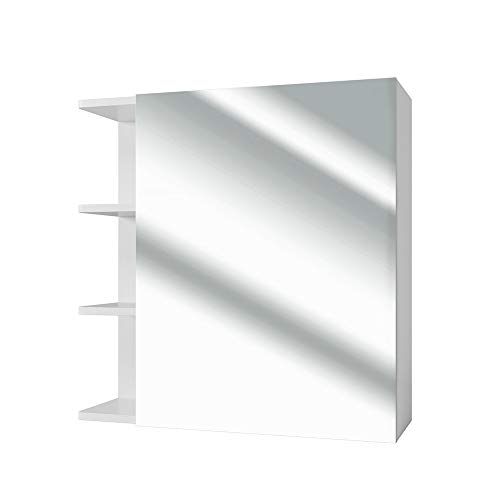 Vicco Spiegelschrank Fynn, Badezimmerspiegel, Weiß, 62 x 64 cm von Vicco