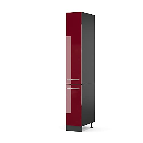 Vicco Apothekerschrank Fame-Line, Bordeaux Hochglanz/Anthrazit, 30 cm von Vicco