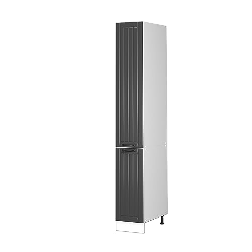 Vicco Apothekerschrank Fame-Line, Medizinschrank für die Küche, Anthrazit Landhaus/Weiß, 30 cm von Vicco