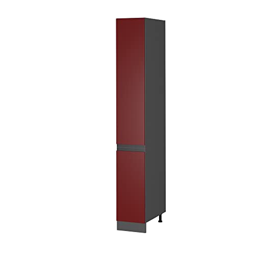 Vicco Apothekerschrank R-Line, Medizinschrank für die Küche, Rot/Anthrazit, 30 cm J-Shape von Vicco