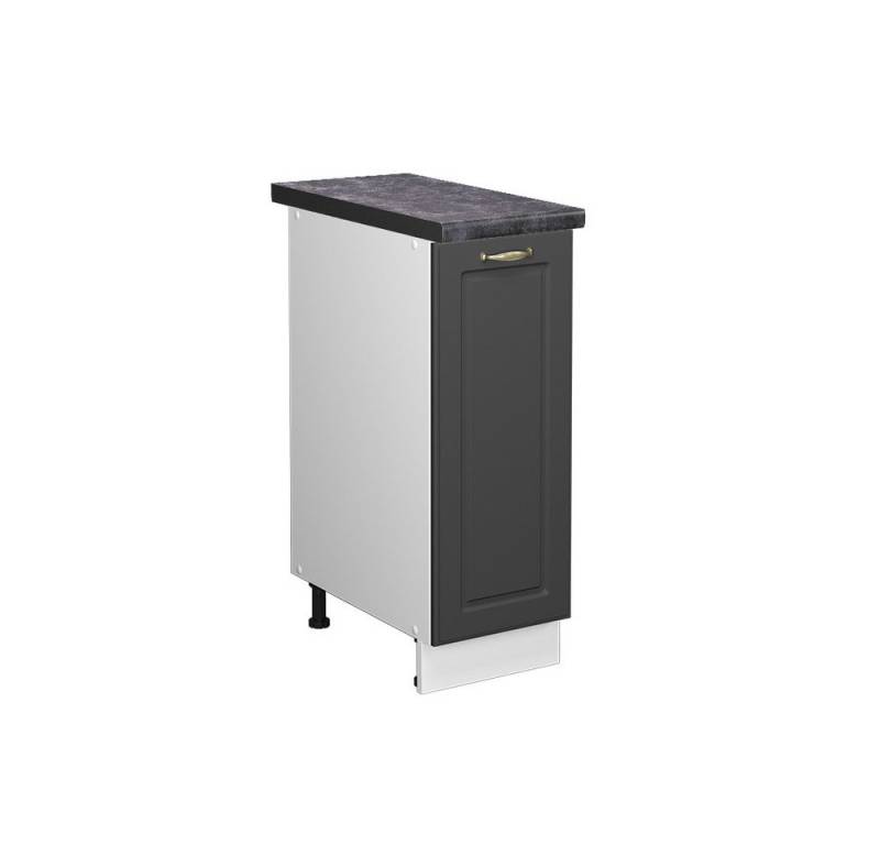 Vicco Apothekerschrank Fame-Line, Anthrazit-Gold/Weiß, 30 cm, AP Anthrazit von Vicco