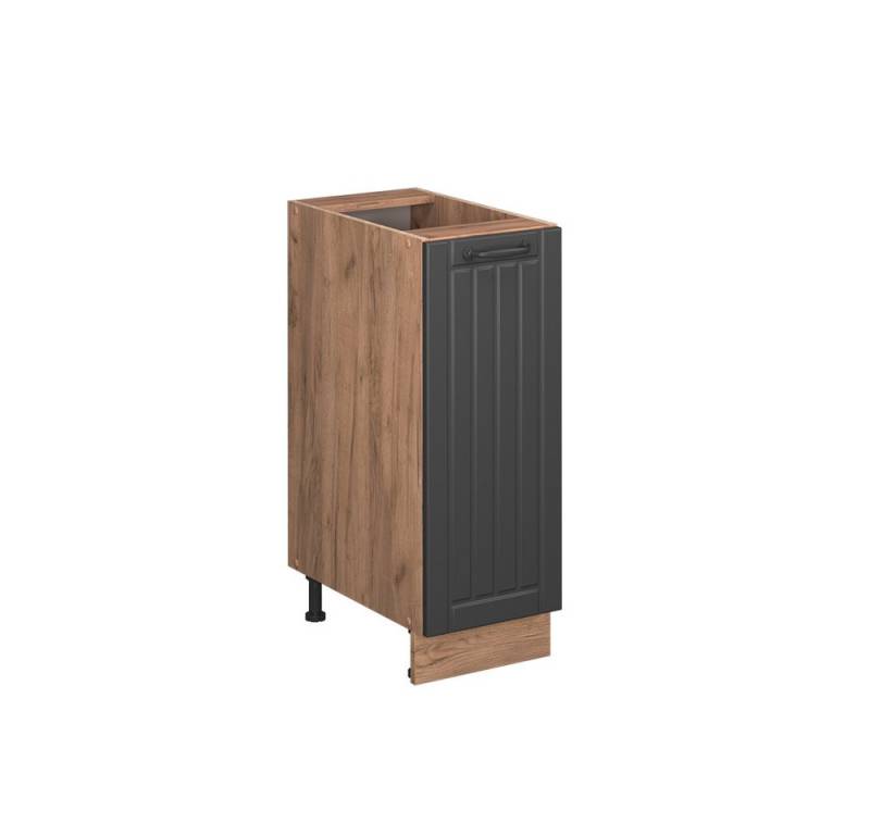 Vicco Apothekerschrank Fame-Line, Dunkelgrau/Goldkraft Eiche, 30 cm, AP Anthrazit von Vicco