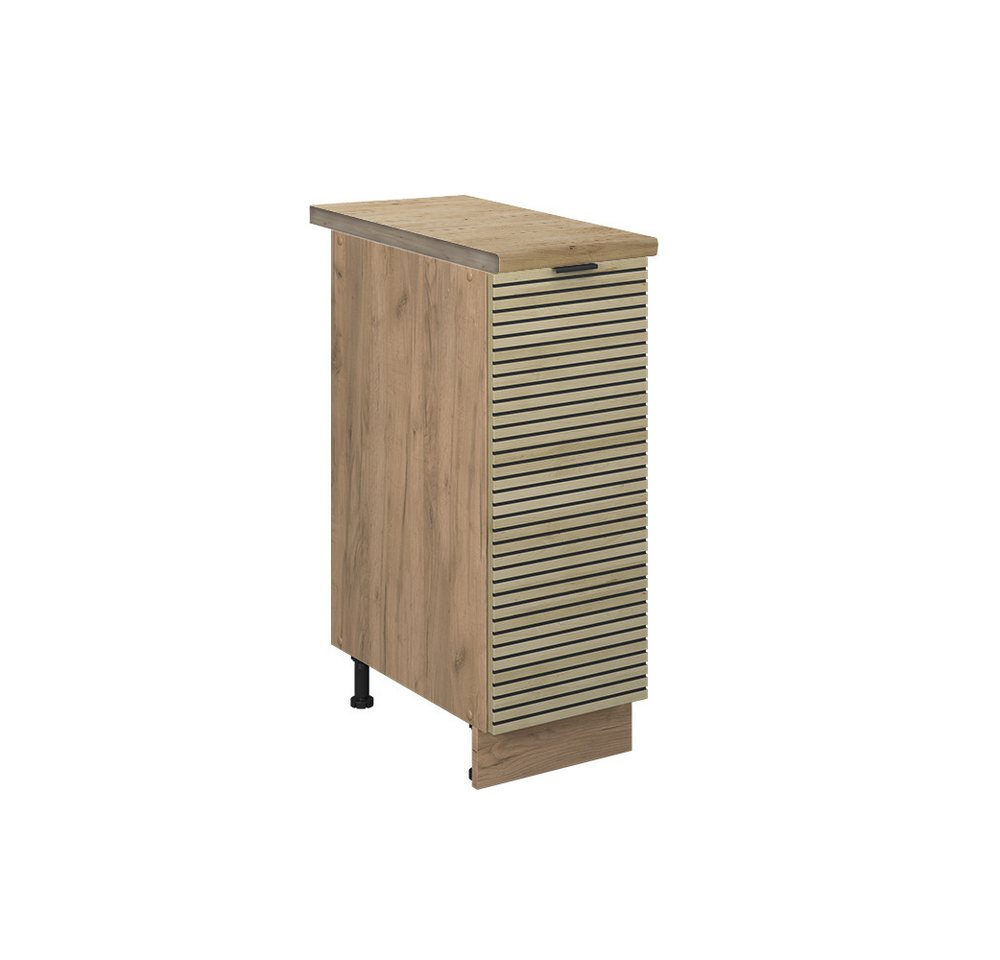 Vicco Apothekerschrank Fame-Line, Eiche Paneel/Goldkraft Eiche, 30 cm, AP Eiche von Vicco