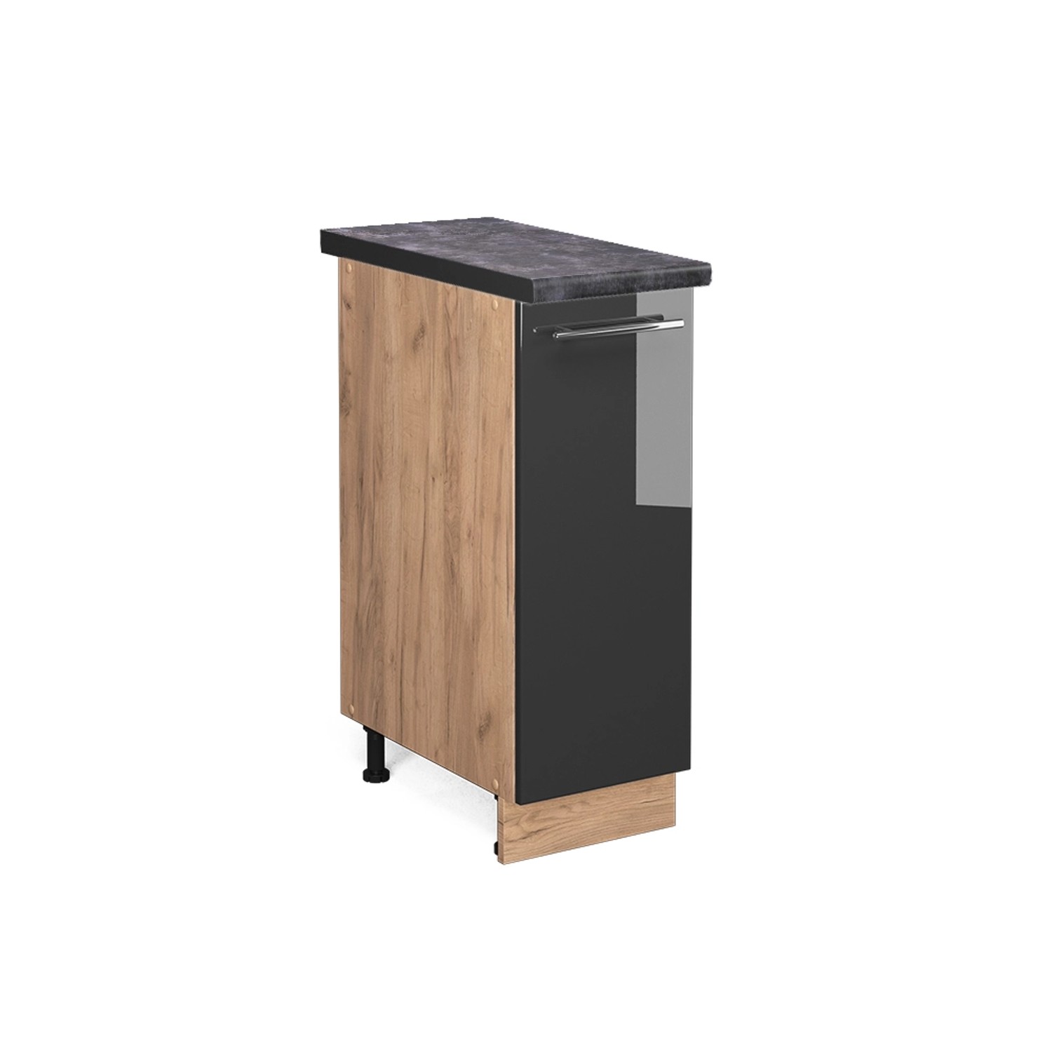 Vicco Apothekerschrank Fame-Line Anthrazit Hochglanz/Goldkraft Eiche 30 cm AP Anthrazit Vicco Apothekerschrank Fame-Line Anthrazit Hochglanz/Goldkraft Eiche 30 cm AP Anthrazit von Vicco