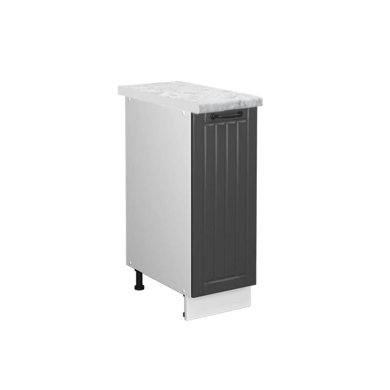 Vicco Apothekerschrank Fame-Line Anthrazit Landhaus/Weiß 30 cm AP Marmor von Vicco