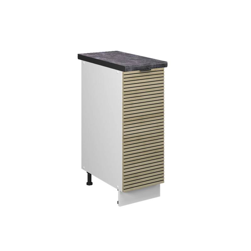 Vicco Apothekerschrank Fame-Line Eiche Paneel 30 cm AP Anthrazit mit Weiß Korpus von Vicco