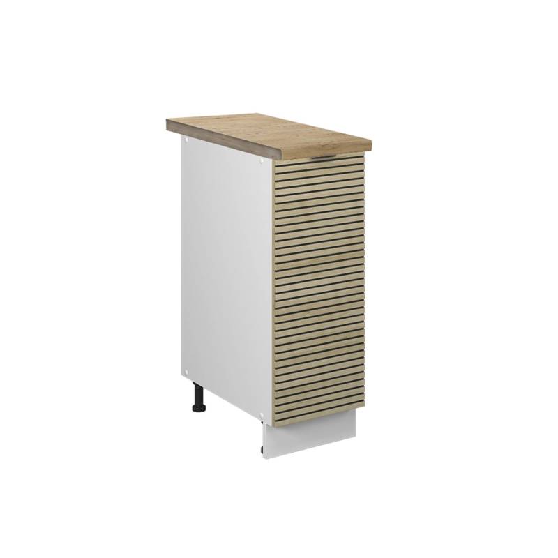 Vicco Apothekerschrank Fame-Line Eiche Paneel 30 cm AP Eiche mit Weiß Korpus von Vicco