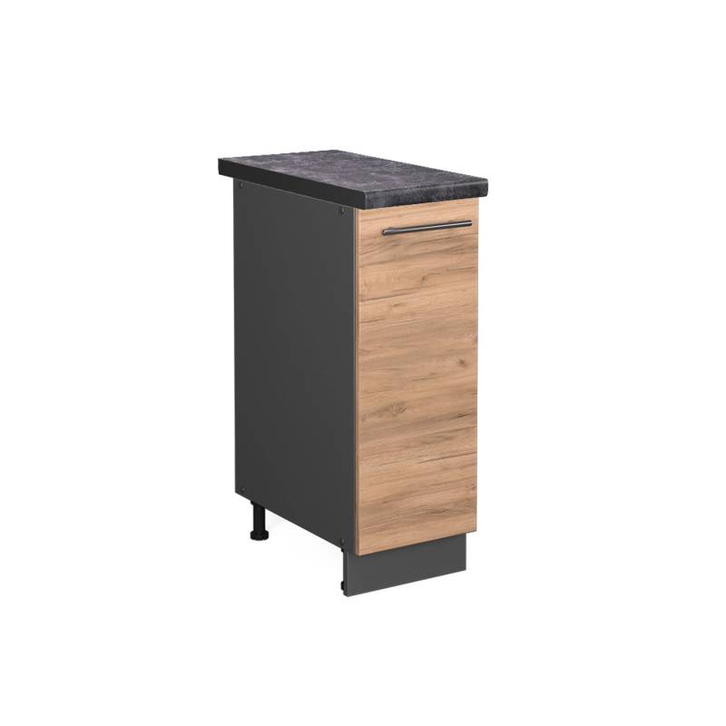 Vicco Apothekerschrank Fame-Line Goldkraft Eiche/Anthrazit 30 cm AP Anthrazit von Vicco