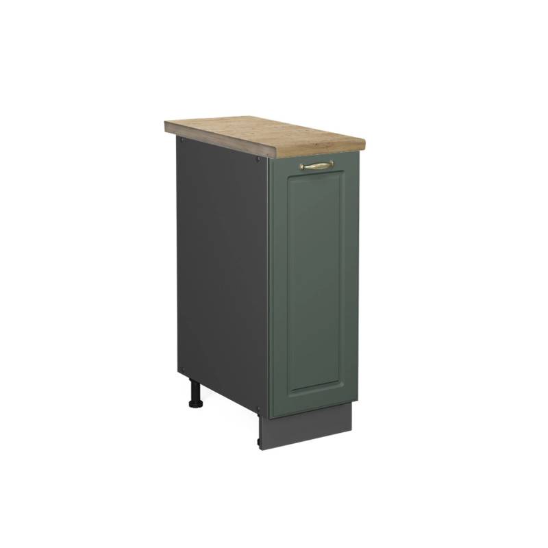 Vicco Apothekerschrank Fame-Line Grün-Gold Landhaus/Anthrazit 30 cm AP Eiche von Vicco