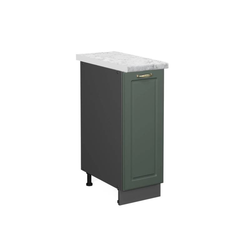 Vicco Apothekerschrank Fame-Line Grün-Gold Landhaus/Anthrazit 30 cm AP Marmor von Vicco