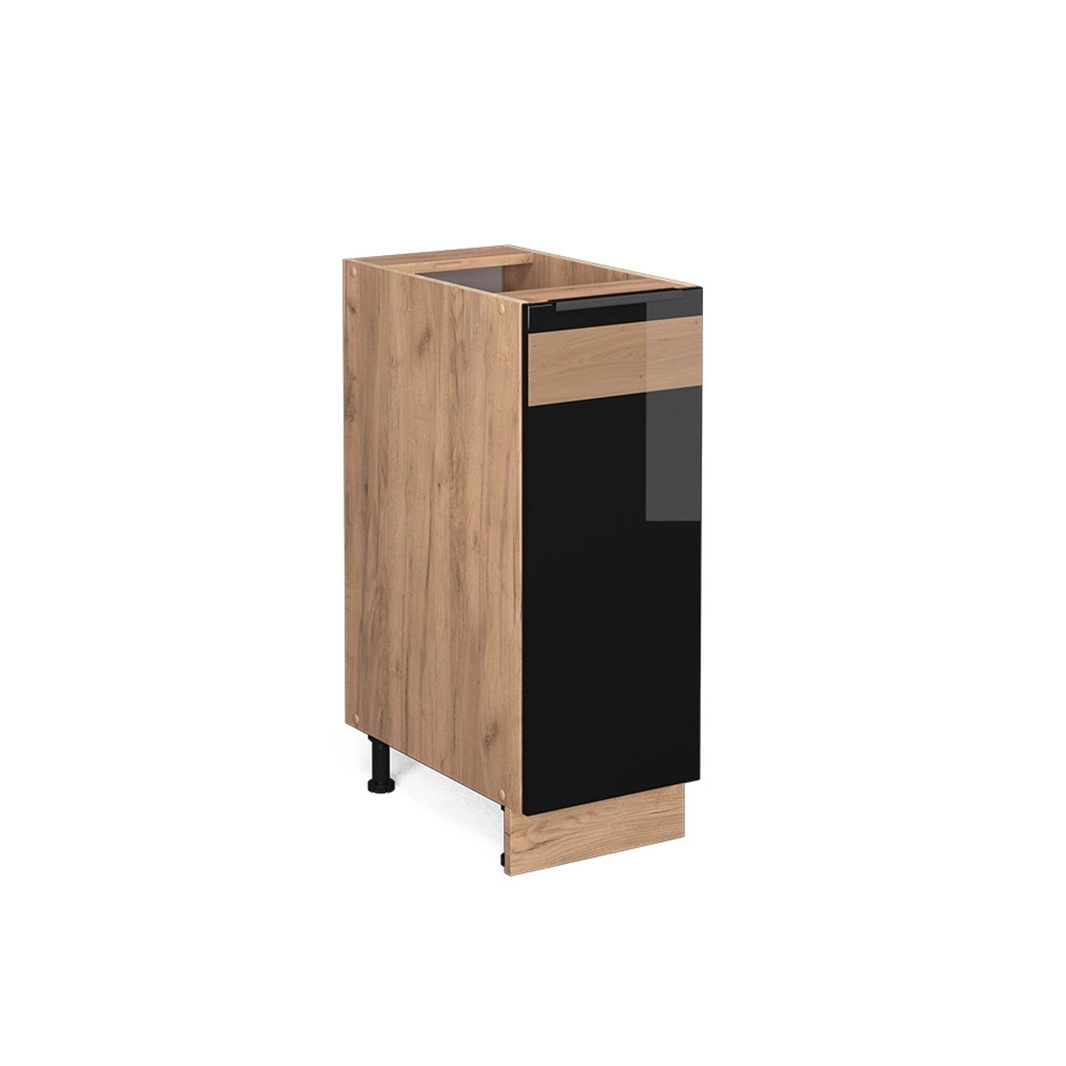 Vicco Apothekerschrank Fame-Line Schwarz-Eiche Hochglanz/Goldkraft Eiche 30 cm ohne Arbeitsplatte Vicco Apothekerschrank Fame-Line Schwarz-Eiche Hochglanz/Goldkraft Eiche 30 cm ohne Arbeitsplatte von Vicco