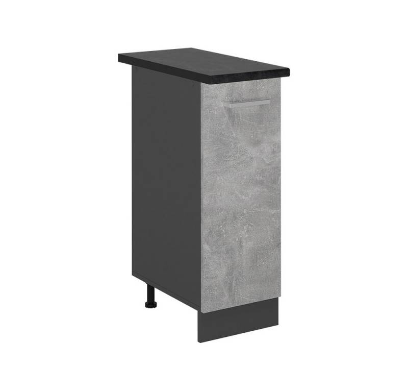 Vicco Apothekerschrank R-Line, Beton/Anthrazit, 30 cm, AP Anthrazit von Vicco