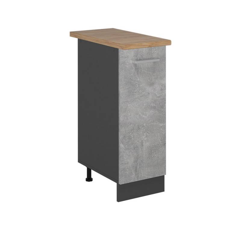 Vicco Apothekerschrank R-Line, Beton/Anthrazit, 30 cm, AP Eiche von Vicco