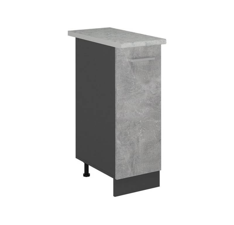 Vicco Apothekerschrank R-Line, Beton/Anthrazit, 30 cm AP Marmor von Vicco