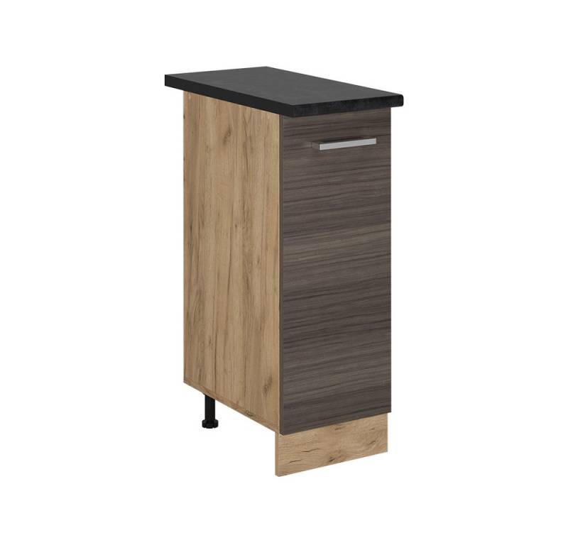 Vicco Apothekerschrank R-Line, Edelgrau/Goldkraft Eiche, 30 cm, AP Anthrazit von Vicco