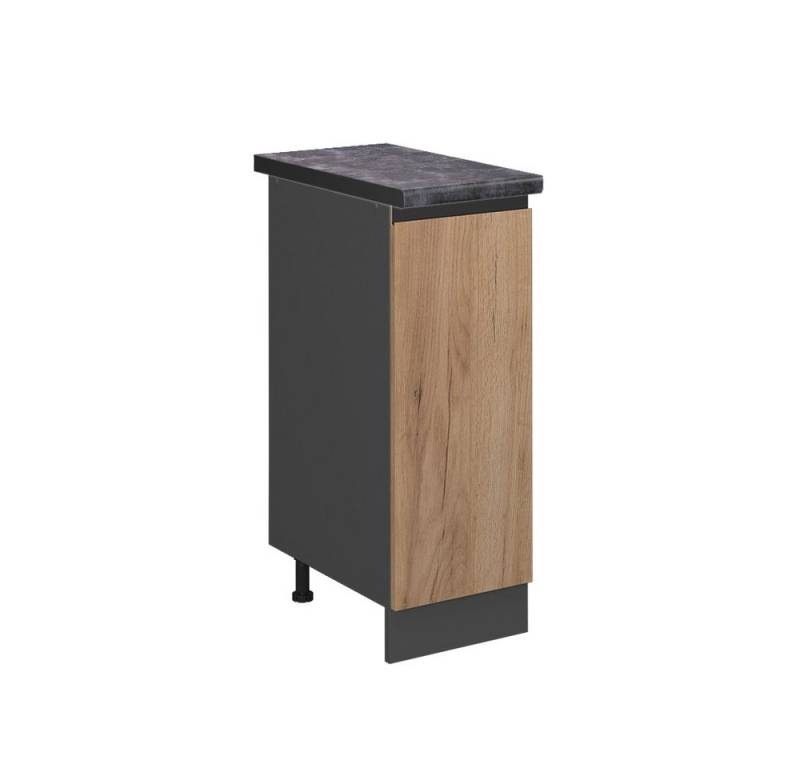 Vicco Apothekerschrank R-Line, Goldkraft Eiche/Anthrazit, 30 cm, AP Anthrazit von Vicco