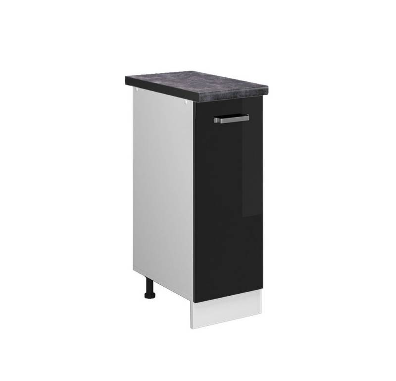 Vicco Apothekerschrank R-Line, Schwarz Hochglanz/Weiß, 30 cm, AP Anthrazit Vicco Apothekerschrank R-Line, Schwarz Hochglanz/Weiß, 30 cm, AP Anthrazit von Vicco