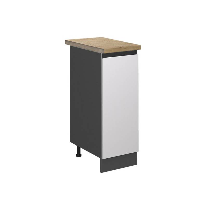 Vicco Apothekerschrank R-Line, Weiß/Anthrazit, 30 cm, AP Eiche von Vicco