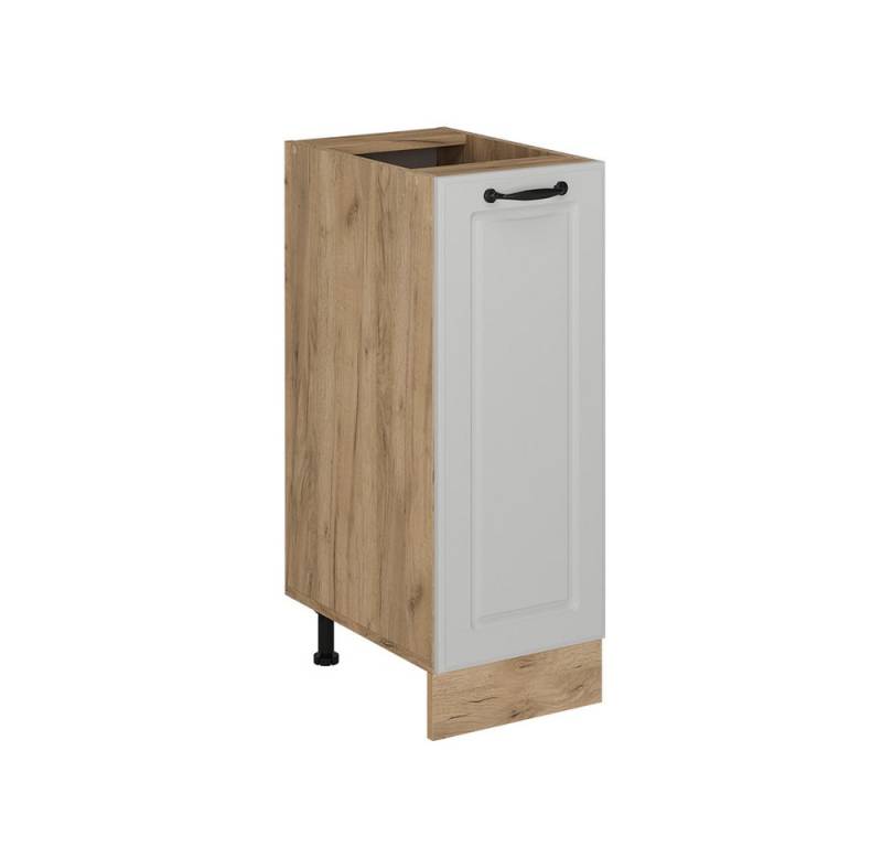 Vicco Apothekerschrank R-Line, Weiß Landhaus/Goldkraft Eiche, 30 cm ohne Arbeitsplatte von Vicco