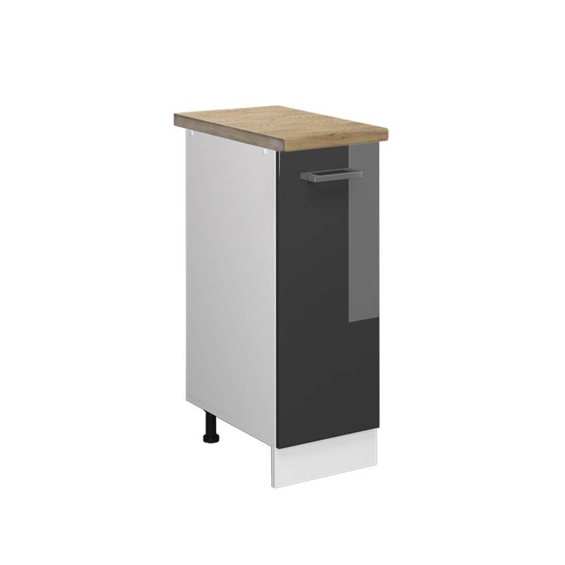 Vicco Apothekerschrank R-Line Anthrazit Hochglanz/Weiß 30 cm AP Eiche von Vicco