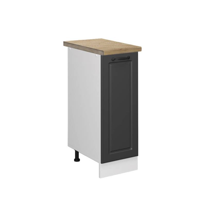 Vicco Apothekerschrank R-Line Anthrazit Landhaus/Weiß 30 cm AP Eiche von Vicco