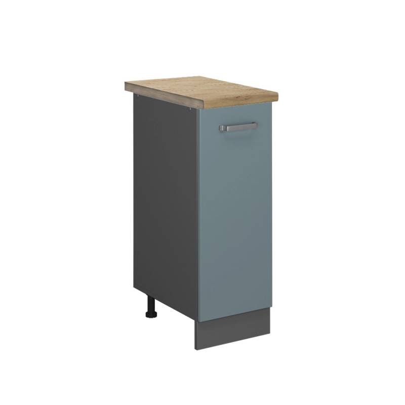 Vicco Apothekerschrank R-Line Medizinschrank für die Küche Blau-Grau/Anthrazit 30 cm AP Eiche von Vicco