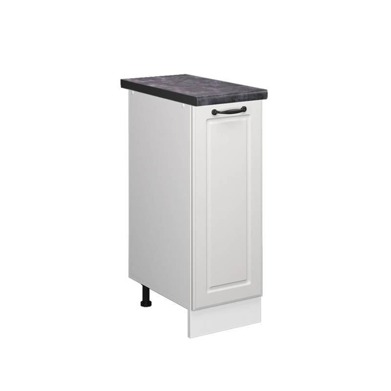 Vicco Apothekerschrank R-Line Medizinschrank für die Küche Weiß Landhaus/Weiß 30 cm AP Anthrazit von Vicco