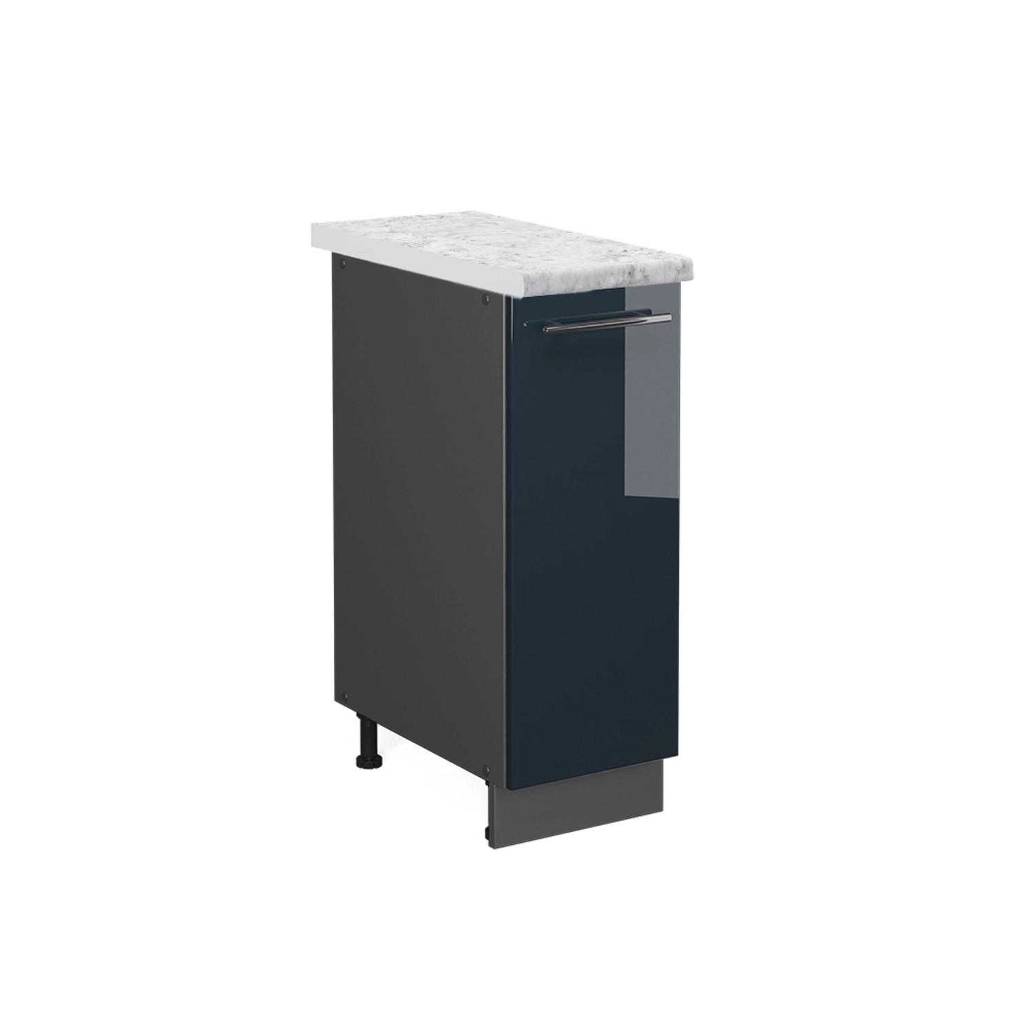 Vicco Apothekerunterschrank Fame-Line Dunkelblau Hochglanz 30 cm AP Marmor Vicco Apothekerunterschrank Fame-Line Dunkelblau Hochglanz 30 cm AP Marmor von Vicco