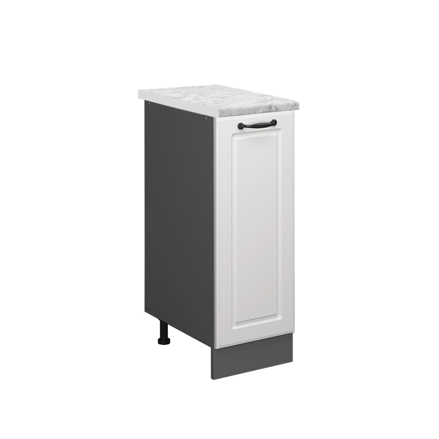 Vicco Apothekerunterschrank R-Line Medizinschrank für die Küche Weiß Landhaus 30 cm AP Marmor von Vicco