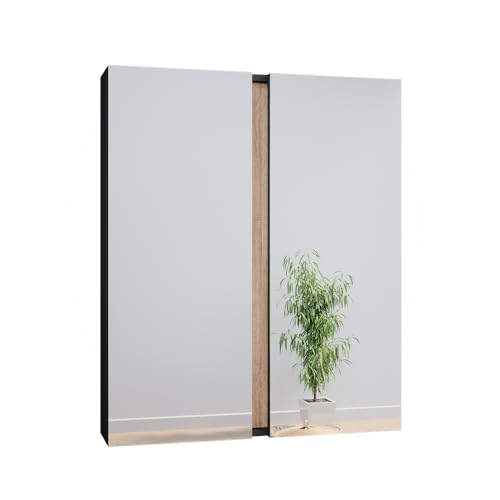 Vicco Bad Spiegelschrank Gloria, Anthrazit/Sonoma, 70.4 x 84 cm mit 2 Türen von Vicco